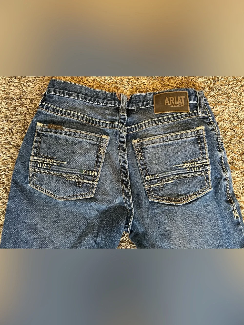 ARIAT M4 Relaxed Boot Cut Jeans Mens 32x32 Distressed Blue